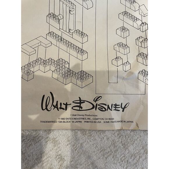 Vintage 1982 Disney Snow White Loc Blocs Set‎ INCOMPLETE - Picture 3 of 6